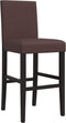 vidaXL - Barstoelen - 2 - st - massief - rubberhout - en - kunstleer