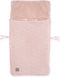 Jollein River Knit - Voetenzak voor Autostoel en Kinderwagen - Met capuchon - Pale Pink