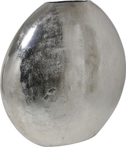Light & Living Vaas POSITANO deco 53x7x53 cm - ovaal plat ruw nikkel