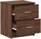 vidaXL - Nachtkastjes - 2 - st - met - 2 - lades - 40x36x50 - cm - bruin - eikenkleurig