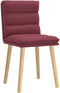 vidaXL - Eetkamerstoelen - 2 - st - stof - wijnrood