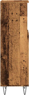 vidaXL - Badkamerkast - 30x30x100 - cm - bewerkt - hout - oud - houtkleurig