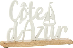 J-Line decoratie Cote D'azur Op Voet - aluminium - wit