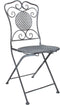Mica Decorations Provence Inklapbare Bistrostoel - L53 x B40,5 x H90,5 cm - Grijs