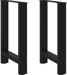 vidaXL - Salontafelpoten - 2 - st - 60x(72-73) - cm - staal - zwart