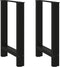 vidaXL - Salontafelpoten - 2 - st - 60x(72-73) - cm - staal - zwart
