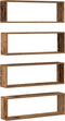vidaXL - Wandplanken - 4 - stuks - Oud - Hout - 80x15x26 - cm - Bewerkt - Hout