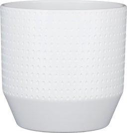 Mica Decorations Nola Bloempot - 21x21x21 cm - Keramiek - Wit