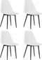 vidaXL - Eetkamerstoelen - 4 - st - PP - wit