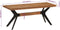 vidaXL - Eetkamerbank - 110x40x46 - cm - massief - acaciahout - en - staal