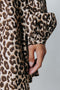 Colourful Rebel Minon - Mini Dress - Wijduitlopende fit Lange mouw Ceintuur Leopard dessin - XL