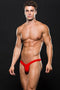 Envy - Microfiber Lowrise Zip Thong L/XL Red