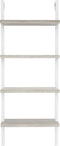 Wandrek ladder boekenkast Stoer - industrieel metaal hout - 152 cm hoog - wit