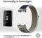 iMoshion Bandje Geschikt voor Fitbit Charge 3 / 4 - iMoshion Nylon band klittenband met design aansluiting - groen