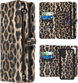 iMoshion Hoesje Geschikt voor Samsung Galaxy A51 Hoesje Met Pasjeshouder - iMoshion 2-in-1 Wallet Bookcase design - Bruin / Brown Leopard