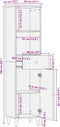 vidaXL - Badkamerkast - 38x33x160 - cm - massief - mangohout