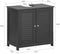SoBuy FRG238-DG - Badkamermeubel - 1 lade 2 deuren - Donkergrijs MDF 60cm