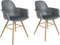 Zuiver Albert Kuip Eetkamerstoelen met armleuning Donkergrijs - Set van 2