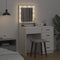 vidaXL - Witte - Make-uptafel - met - LED-verlichting, - 50x41x135 - cm