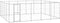 vidaXL - Hondenkennel - 24,2 - m² - gegalvaniseerd - staal