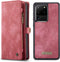 Caseme - vintage 2 in 1 portemonnee hoes - Geschikt voor Samsung Galaxy S20 Ultra - Rood