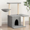 vidaXL - Kattenmeubel - met - sisal - krabpalen - 83 - cm - donkergrijs