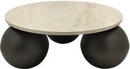 PTMD Skippy Coffee Table Beige Marble