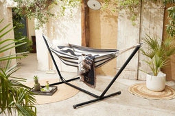 909 Outdoor - Hangmat met frame - Zwart en wit