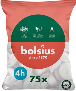 Bolsius - Theelichten - 75 stuks per verpakking - Zak