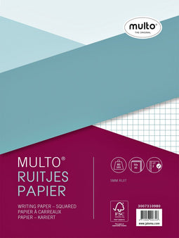 Interieur multo 17-gaats ruit 5mm 80gr 50vel | 10 stuks