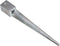 vidaXL - Grondpinnen - 6 - st - 9x9x75 - cm - gegalvaniseerd - staal - zilverkleurig