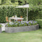 vidaXL - Plantenbak - 249x100x36 - cm - gepoedercoat - staal - zilverkleurig