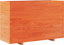 vidaXL - Plantenbak - 110x40x72,5 - cm - massief - grenenhout - wasbruin