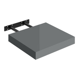 WOLTU zwevende wandplank - MDF - hoogglans grijs - 25 x 22,9 x 3,8 cm