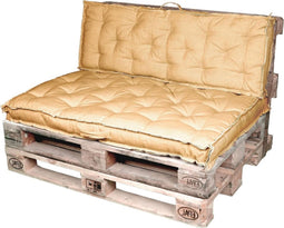 Unique Living Palletkussen Rib Mellow Yellow - 120 x 80cm