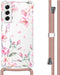 imoshion Hoesje Geschikt voor Samsung Galaxy S21 Hoesje Met Koord - imoshion Design Hoesje met Koord - Roze / Transparant / Blossom Watercolor