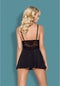 Obsessive Babydoll Setje Met Kant - Zwart - S/M