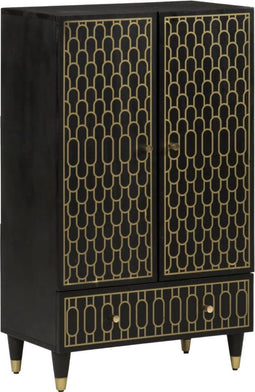vidaXL - Hoge - kast - 60x33x100 - cm - massief - mangohout