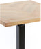 Chisa eettafel 80x80x78 cm - mangohout naturel-zwart