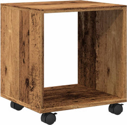 vidaXL - Rolkast - 37x33x42,5 - cm - bewerkt - hout - oud - houtkleurig