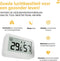 Tool Meister Pearl Air Mini - Hygrometer & Thermometer - Luchtvochtigheidsmeter - Digitale display - Wit