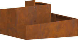 vidaXL - Plantenbak - 80x80x50 - cm - Weerstaal