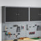 vidaXL - Gereedschapskast - Muurbevestigd - Zwart - 100x20x55 - cm - Staal