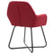 vidaXL - Eetkamerstoelen - 2 - st - stof - wijnrood