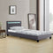 Juskys Verona - Gestoffeerd Bed - LED Verlichting - 90 x 200 cm - Grijs