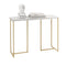 SoBuy Bijzettafel - Consoletafel - Marmerlook blad - 100 x 40 x 80 cm