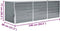 vidaXL - Plantenbak - verhoogd - 240x80x77 cm - gegalvaniseerd staal - grijs