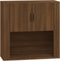 vidaXL - Wandkast - 80x33x80 - cm - bewerkt - hout - bruin - eikenkleur