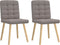 vidaXL - Eetkamerstoelen - draaibaar - 2 - st - stof - taupe