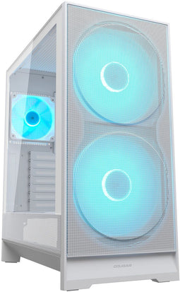 Cougar Airface 180 - ATX Semi-toren doos - Multicolour verlichting - Wit